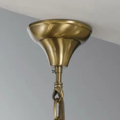 Hanglamp Rieka, ronde lantaarnvorm, 43 cm