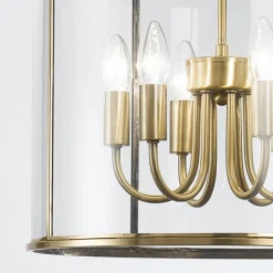 Hanglamp Rieka, ronde lantaarnvorm, 43 cm