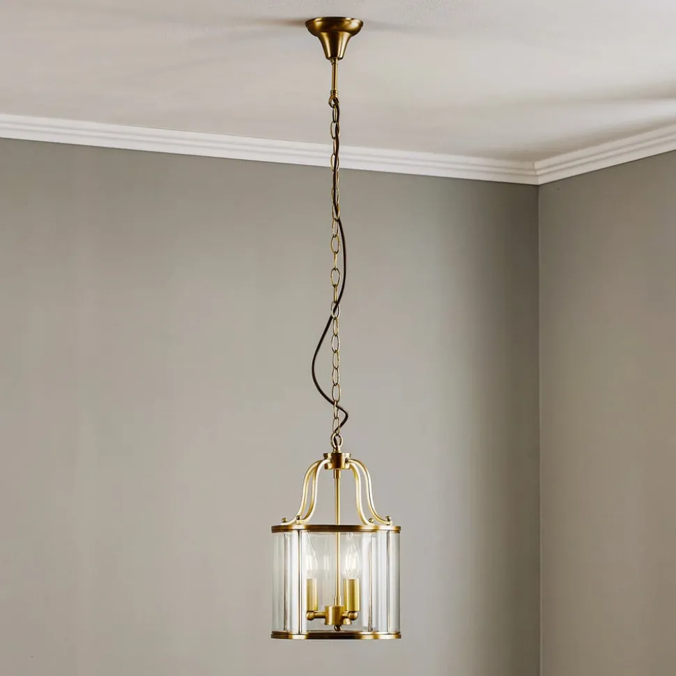 Hanglamp Rieka, ronde lantaarnvorm, 25 cm