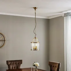 Hanglamp Rieka, ronde lantaarnvorm, 25 cm