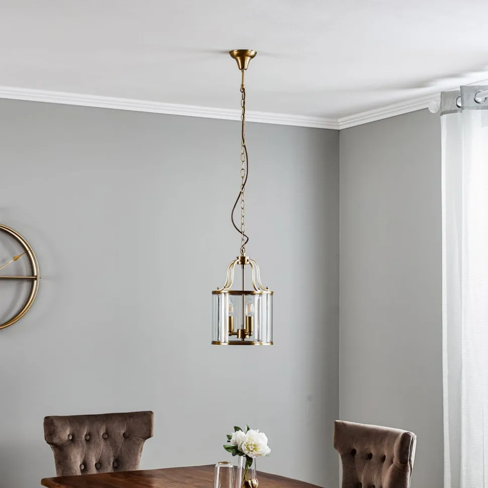 Hanglamp Rieka, ronde lantaarnvorm, 25 cm