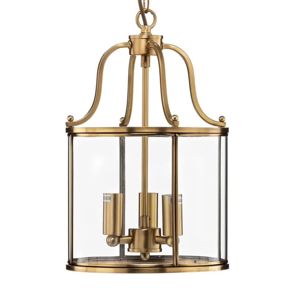 Hanglamp Rieka, ronde lantaarnvorm, 25 cm