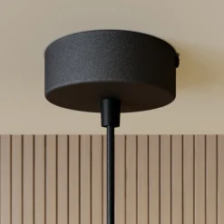 Hanglamp Rif van metaal, zwart, Ø 25 cm