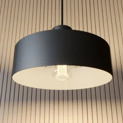 Hanglamp Rif van metaal, zwart, Ø 25 cm
