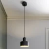 Hanglamp Rif van metaal, zwart, Ø 15 cm