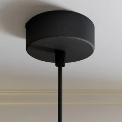 Hanglamp Rif van metaal, zwart, Ø 15 cm