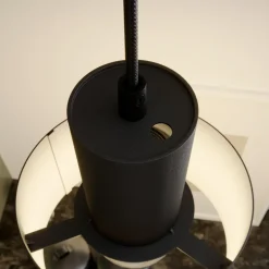 Hanglamp Rif van metaal, zwart, Ø 15 cm