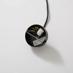 Hanglamp Rif van metaal, zwart, Ø 15 cm