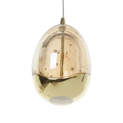 Hanglamp Rocio, 5-lamps, rond, metaal, glas, goud