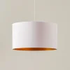 Hanglamp Roller, wit/goud, Ø 45 cm