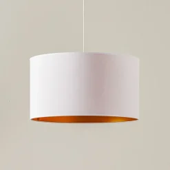 Hanglamp Roller, wit/goud, Ø 45 cm