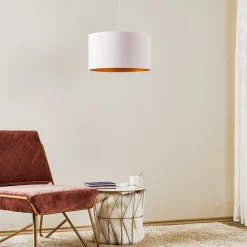 Hanglamp Roller, wit/goud, Ø 45 cm