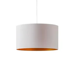 Hanglamp Roller, wit/goud, Ø 45 cm