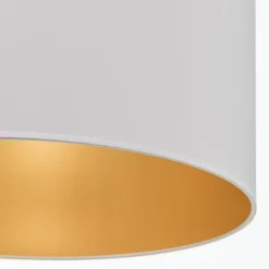 Hanglamp Roller, wit/goud, Ø 45 cm