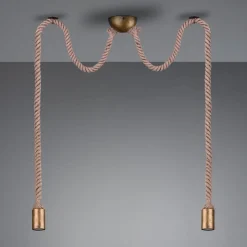 Hanglamp Rope met decoratieve kabel, 2-lamp