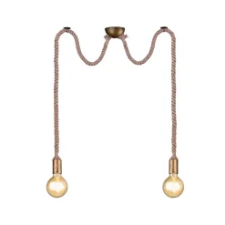 Hanglamp Rope met decoratieve kabel, 2-lamp