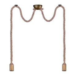Hanglamp Rope met decoratieve kabel, 2-lamp