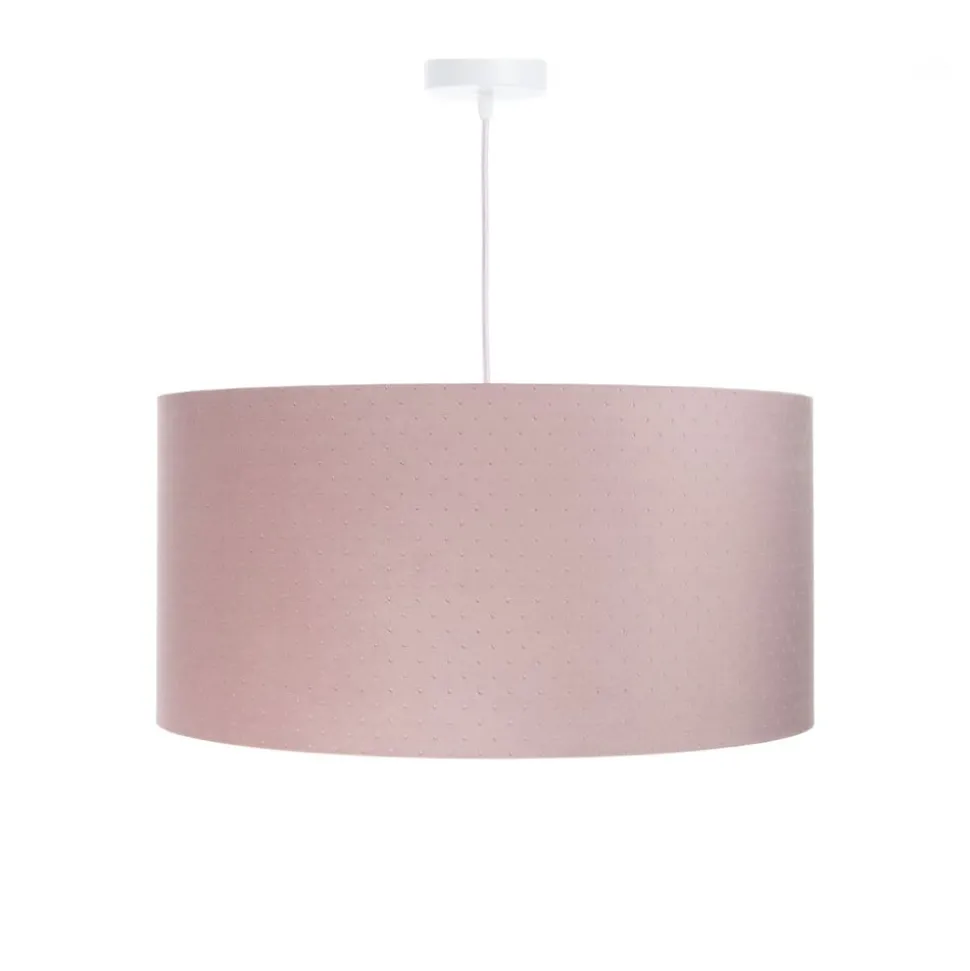 Hanglamp Rosabelle, cilindrisch roze 1-lamp Ø50cm