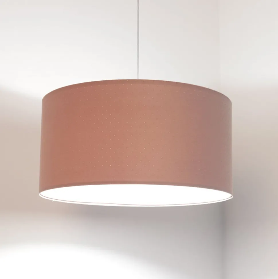 Hanglamp Rosabelle, cilindrisch roze 1-lamp Ø50cm