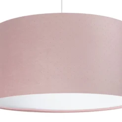 Hanglamp Rosabelle, cilindrisch roze 1-lamp Ø50cm