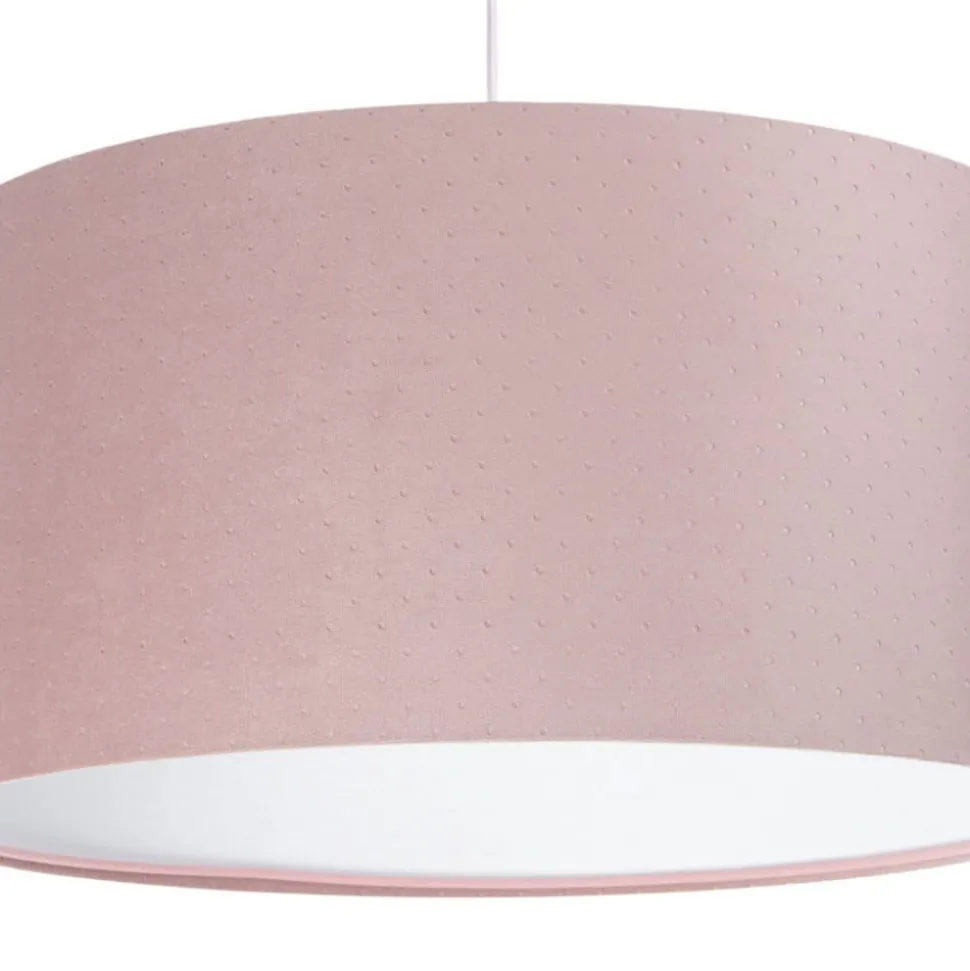 Hanglamp Rosabelle, cilindrisch roze 1-lamp Ø50cm
