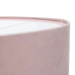 Hanglamp Rosabelle, cilindrisch roze 1-lamp Ø50cm