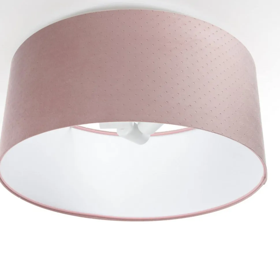 Hanglamp Rosabelle, cilindrisch roze 1-lamp Ø50cm