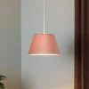 Hanglamp Rosabelle, kegelvormig, roze, 1-lamp.