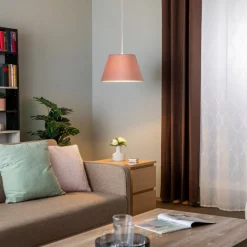 Hanglamp Rosabelle, kegelvormig, roze, 1-lamp.