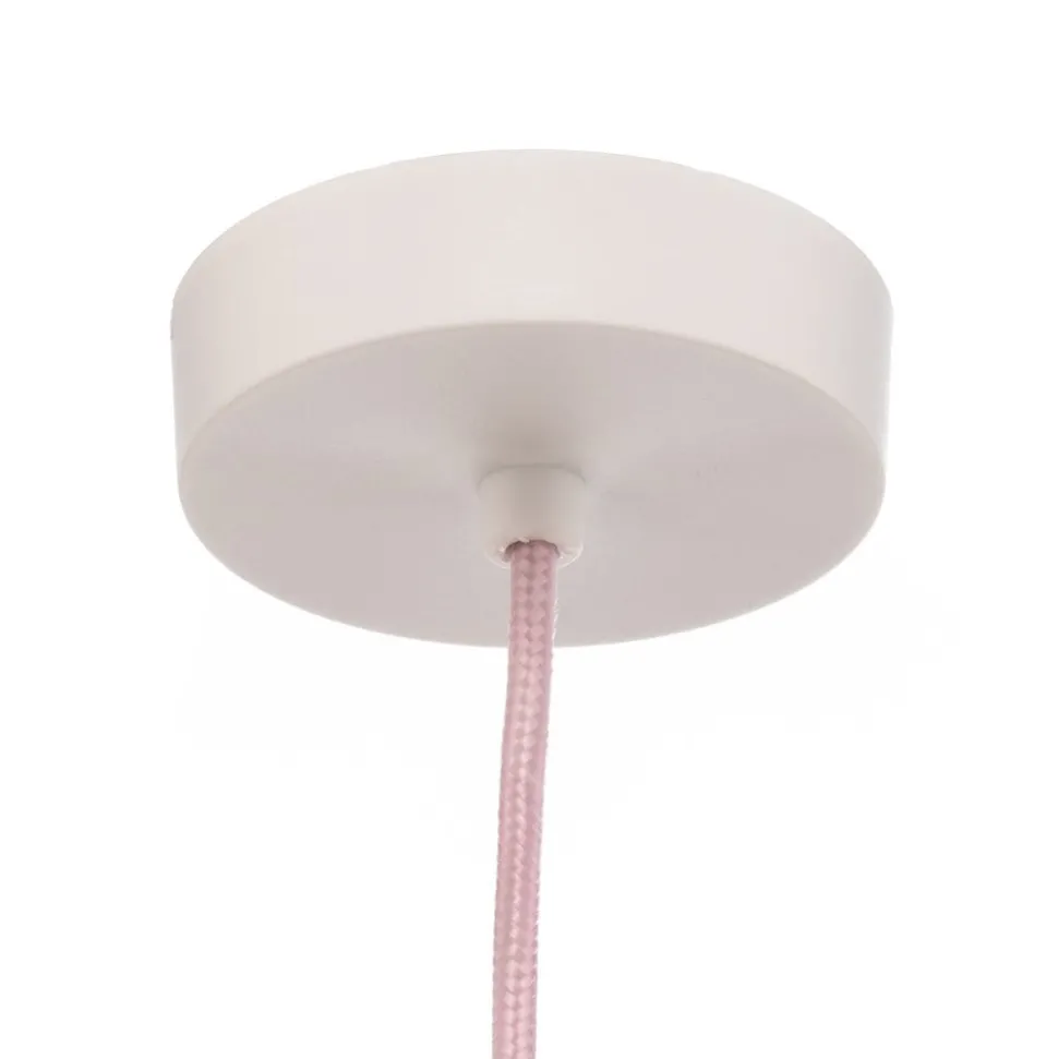Hanglamp Rosabelle, kegelvormig, roze, 1-lamp.