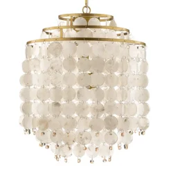 Hanglamp Ruben met kap van parelmoer schijven