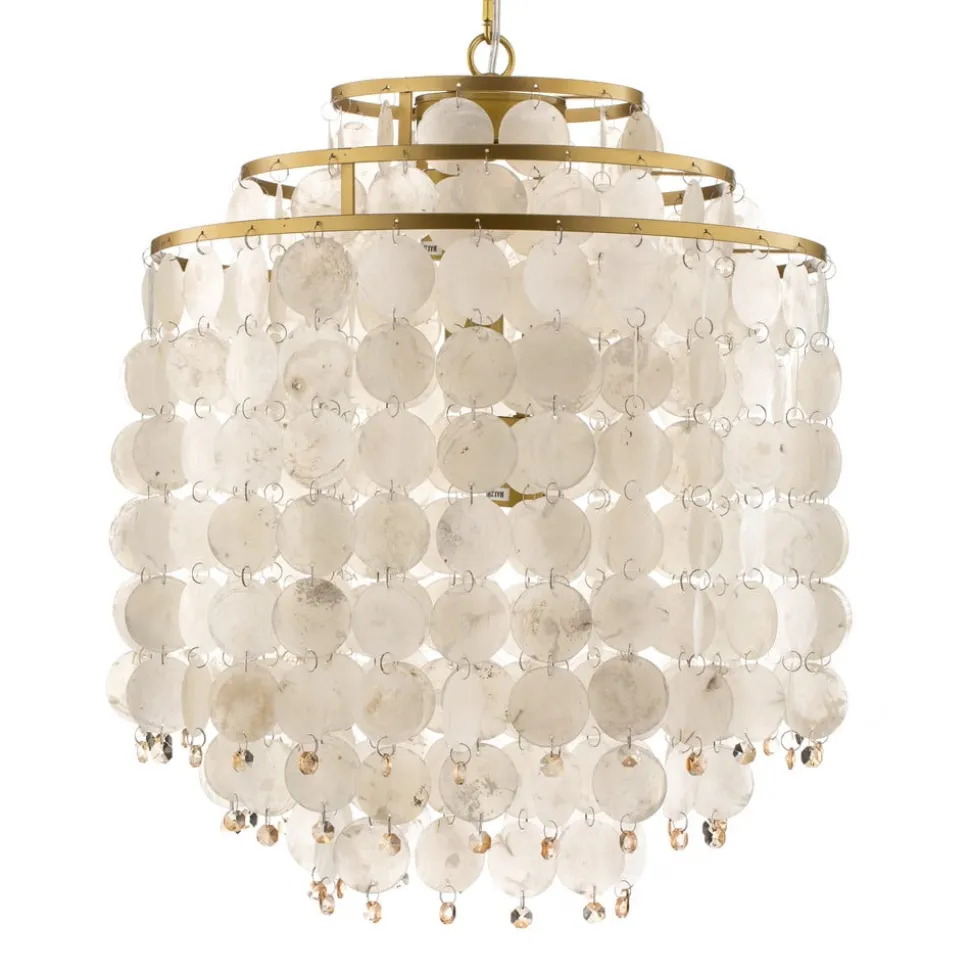 Hanglamp Ruben met kap van parelmoer schijven