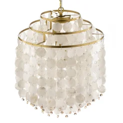 Hanglamp Ruben met kap van parelmoer schijven