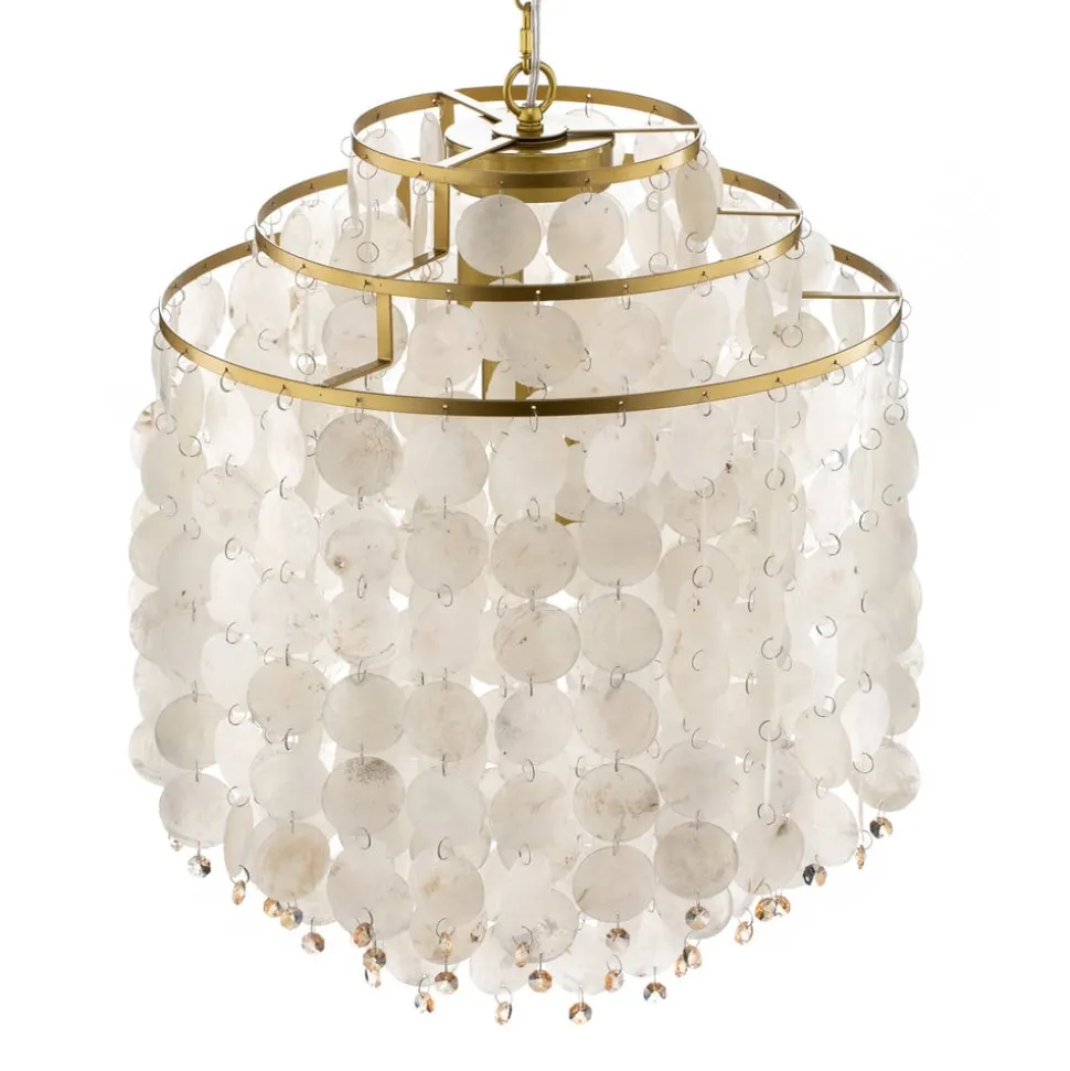 Hanglamp Ruben met kap van parelmoer schijven