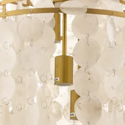 Hanglamp Ruben met kap van parelmoer schijven