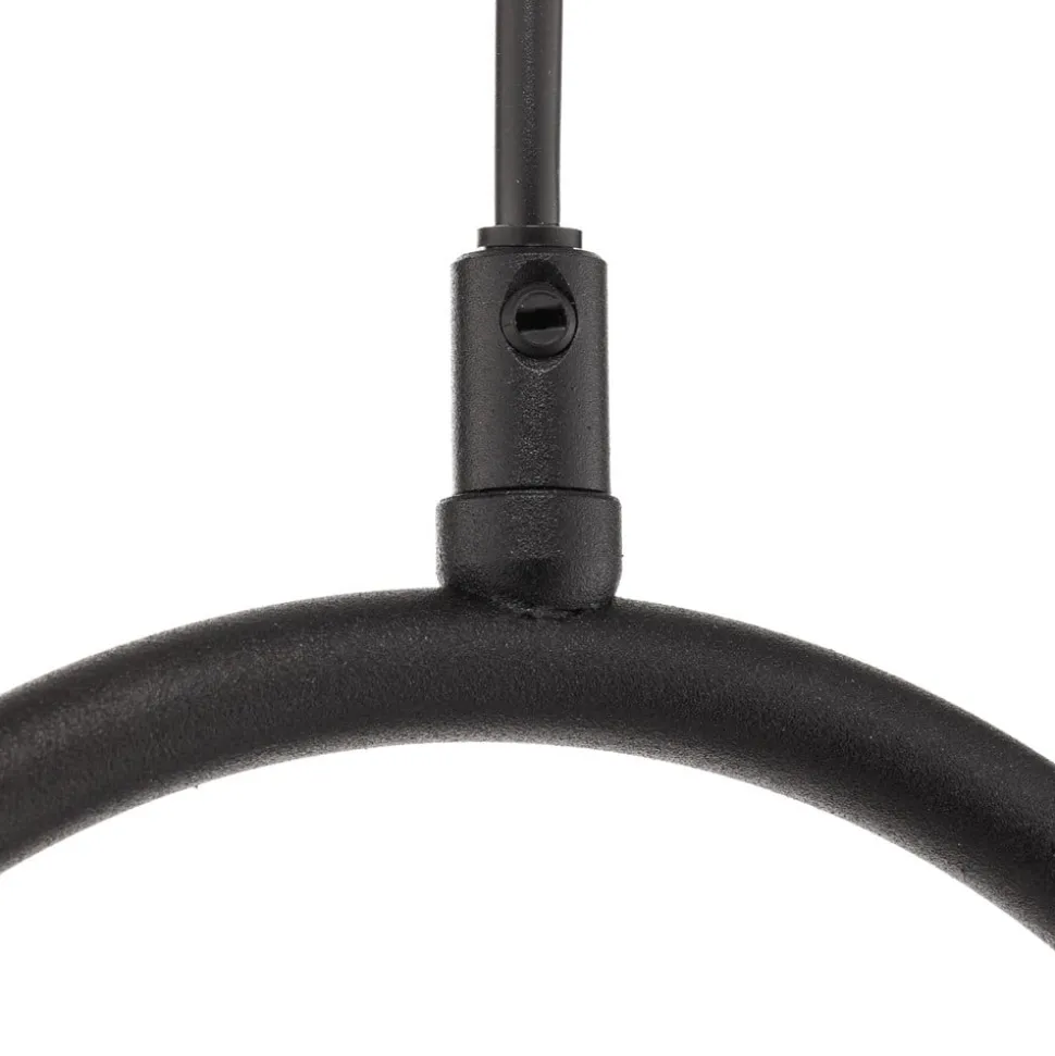 Hanglamp Samba, opaalglas/zwart 1-lamp