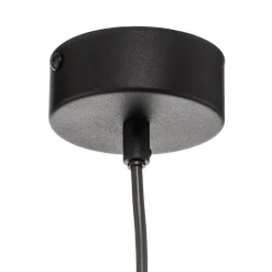 Hanglamp Samba, opaalglas/zwart 1-lamp