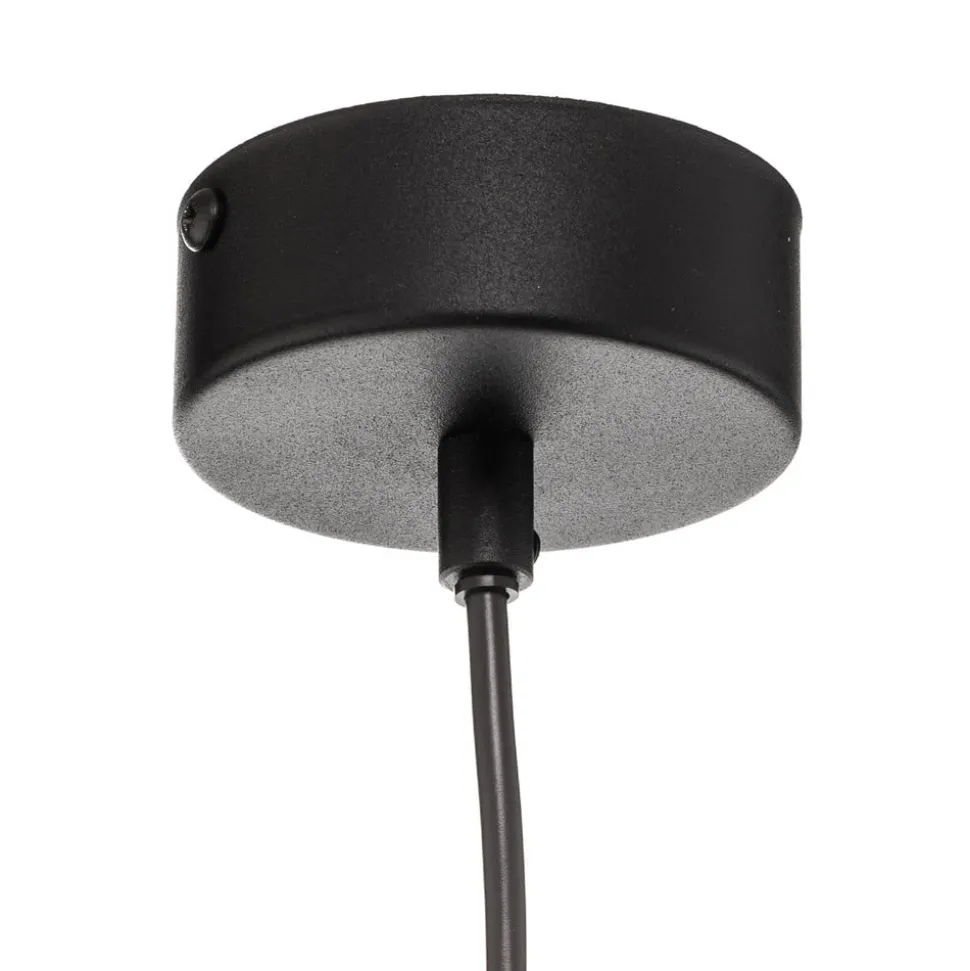 Hanglamp Samba, opaalglas/zwart 1-lamp