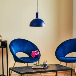 Hanglamp Selma, 1-lamp, blauw Ø 28 cm