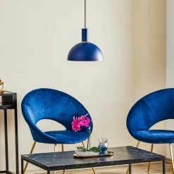 Hanglamp Selma, 1-lamp, blauw Ø 28 cm