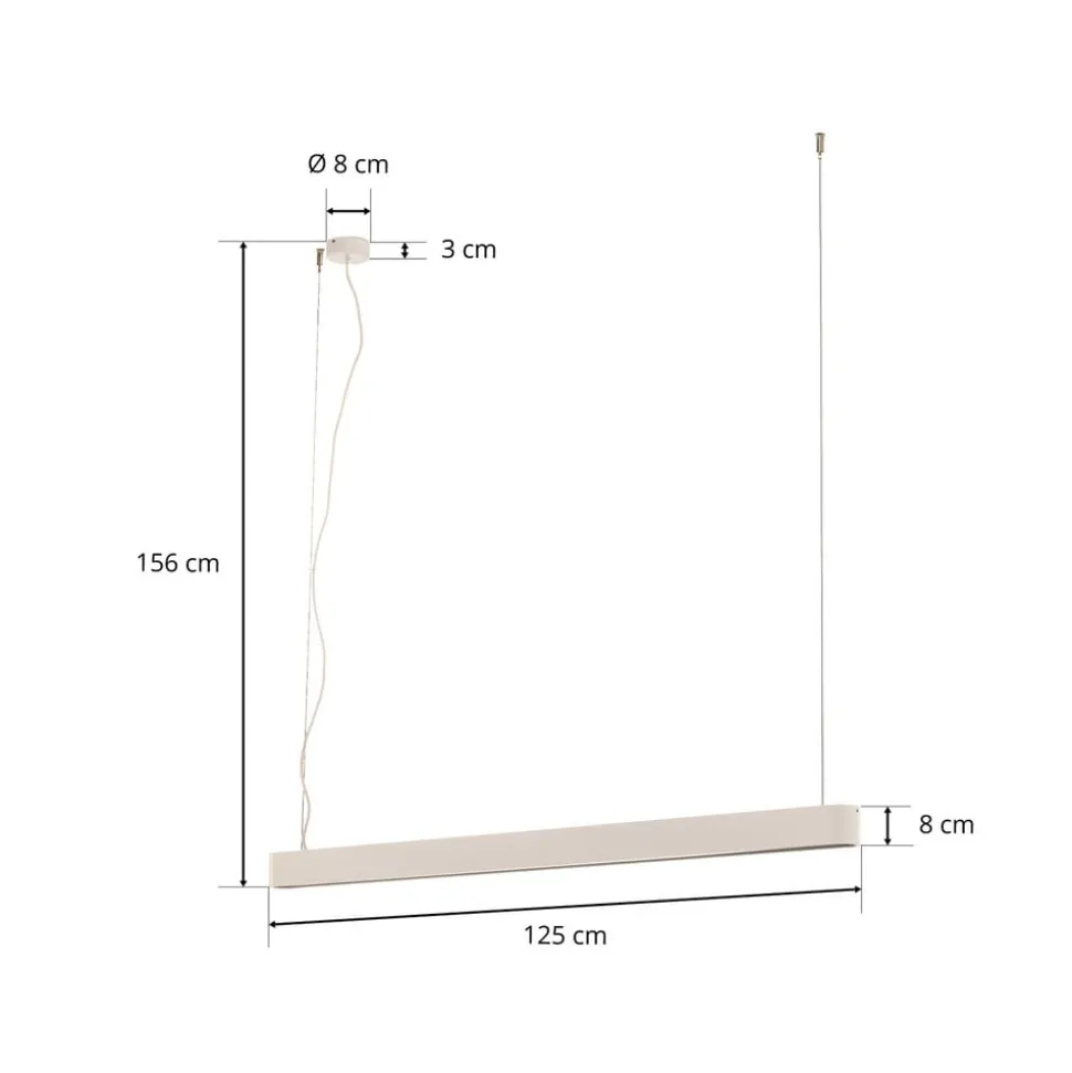 Hanglamp Soft wit 125 cm