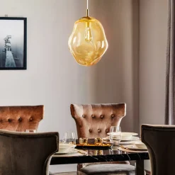 Hanglamp Sol, Ø 35cm, zwart/oranje