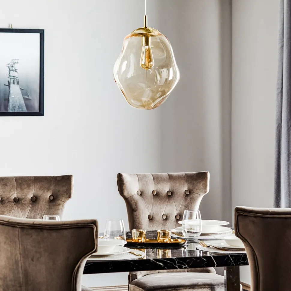 Hanglamp Sol, Ø 35cm, zwart/oranje