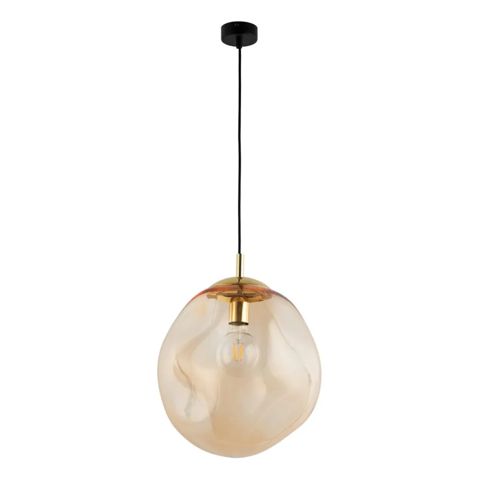 Hanglamp Sol, Ø 35cm, zwart/oranje