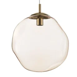 Hanglamp Sol, Ø 35cm, zwart/oranje