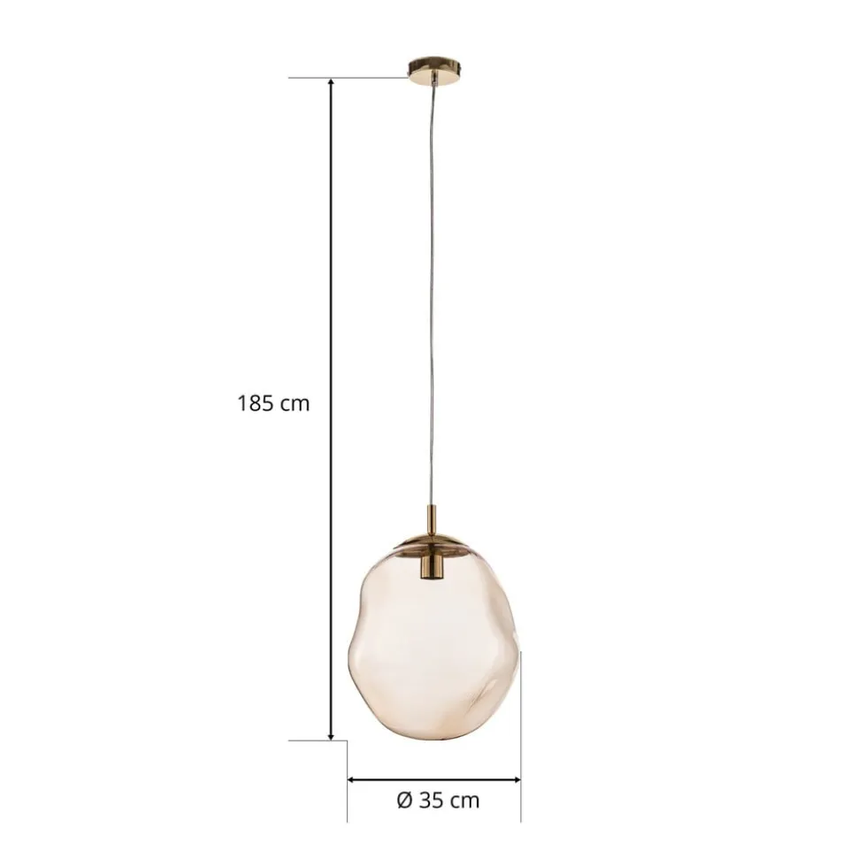 Hanglamp Sol, Ø 35cm, zwart/oranje