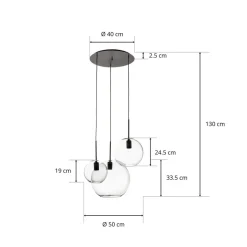 Hanglamp Sphere, 3-lamps