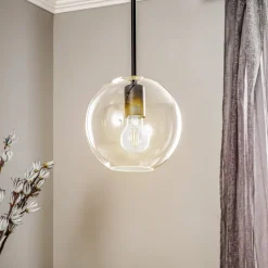 Hanglamp Sphere M met glazen kap