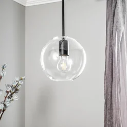 Hanglamp Sphere M met glazen kap