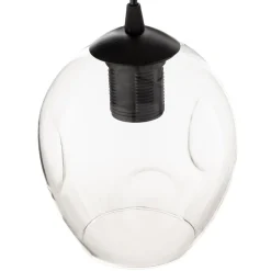 Hanglamp Starla, glas grafiet/amber/helder, 3-lamps rond